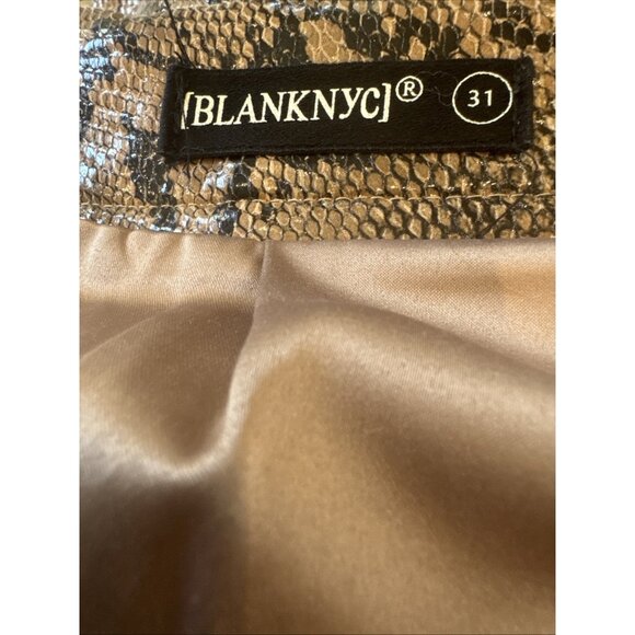 Blanknyc Brown & Black Snake Print Faux Leather Mini Skirt Size 31 - Picture 6 of 9